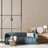 Grey and Brown Wall paper in Wooden Pattern - 34522-2 Series - Stenna