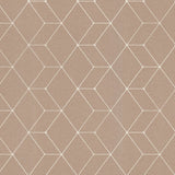 Geometric Taupe Cube Wallpaper 10237-7